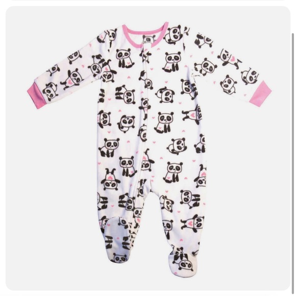 Absorba Kids' 2-pack Fleece Blanket Sleeper Panda & Hearts 🐼 💕 2T - Picture 6 of 6